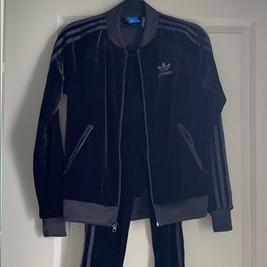 Adidas Velvet tracksuit and leggings set